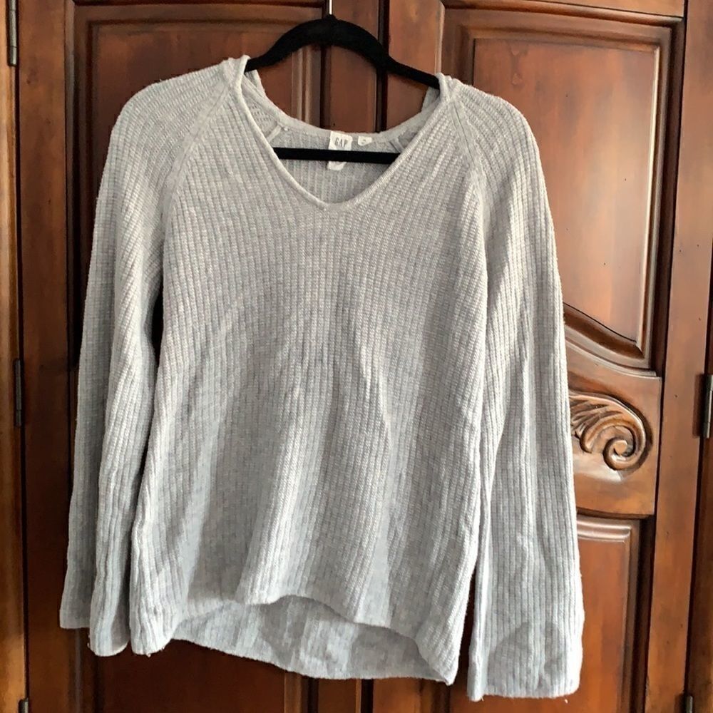 Gap gray hooded ribbed sweater - sizeXS